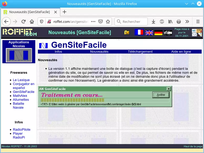 Page générée par GenSiteFacile